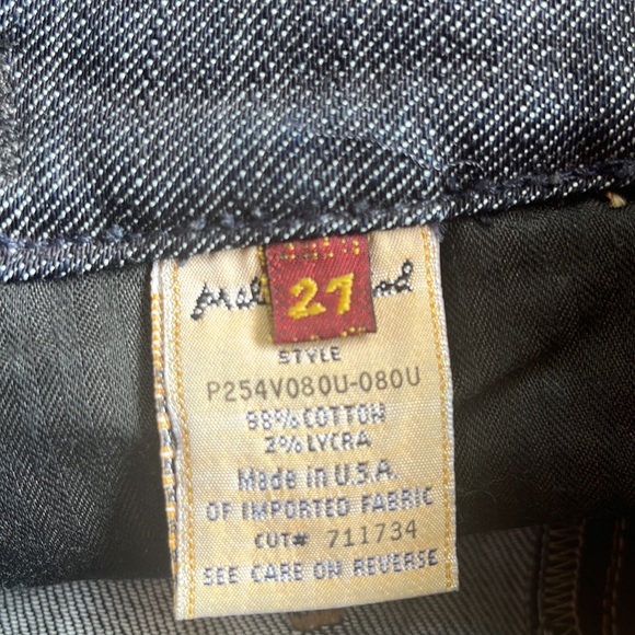 7 For All Mankind Wide Leg Bootcut Denim Trouser Jeans 27 Velvet Waist Accent - Picture 10 of 15